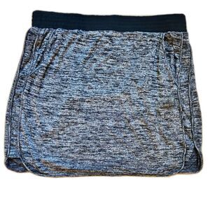 Lou & Grey Casual Skirt with Stretchy Waistband - Medium, Heather Gray